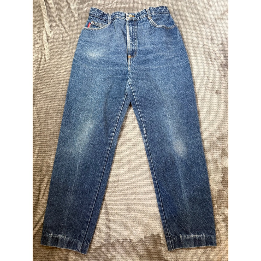 Vintage Bongo Gene Montesano 11 High Waisted Tapered Mom Jeans Medium Wash 27x26